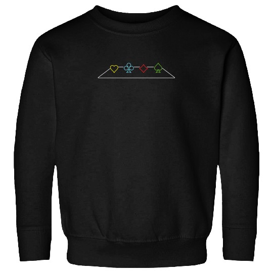 Minimalistic Gambling Poker Blackjack Cards Sweatshirts