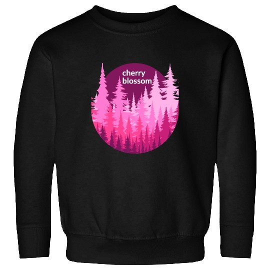 Cherry Blossom Forest Sun Sweatshirts