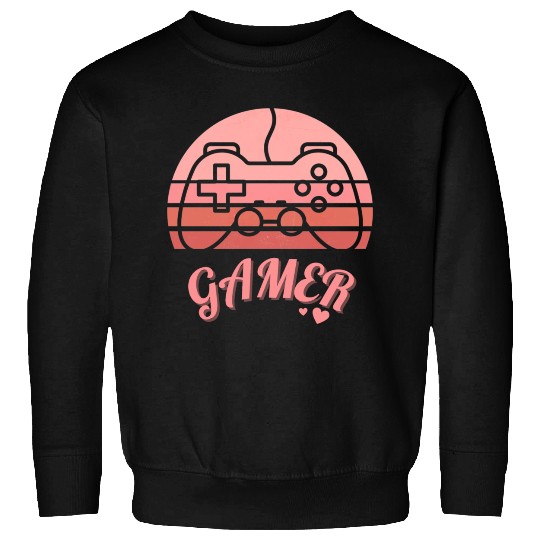 Pink Retro Gamer Valentine Day Sweatshirts