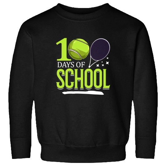 100 Days Of School Tennis Sports Game Athletic Sweatshirts