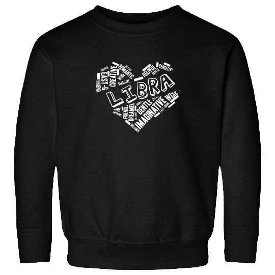 Libra Heart Word Cloud Doodle Astrology Zodiac Sta Sweatshirts