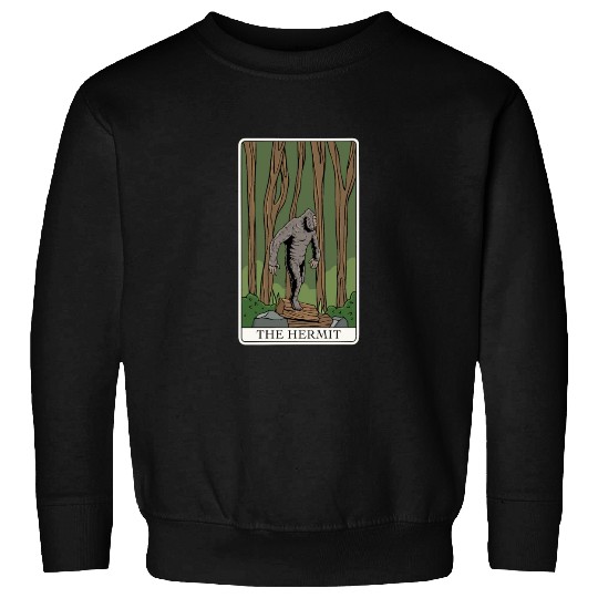 Bigfoot Tarot Card "The Hermit" for a Tarot Reader Sweatshirts