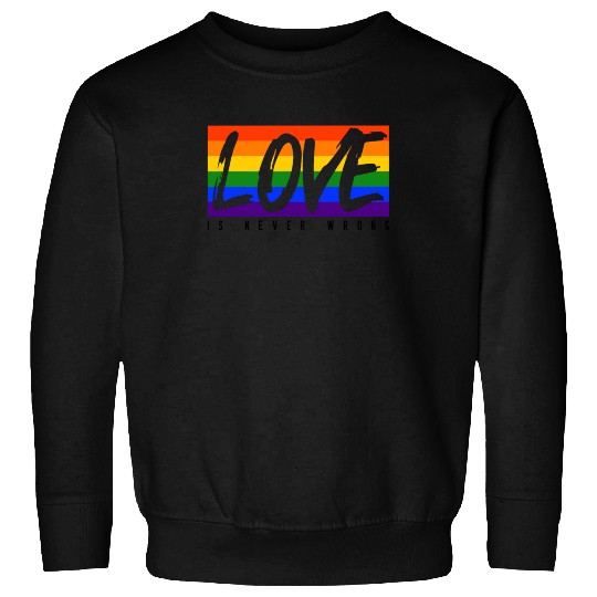 LGBTQ Love is never wrong Sweatshirts