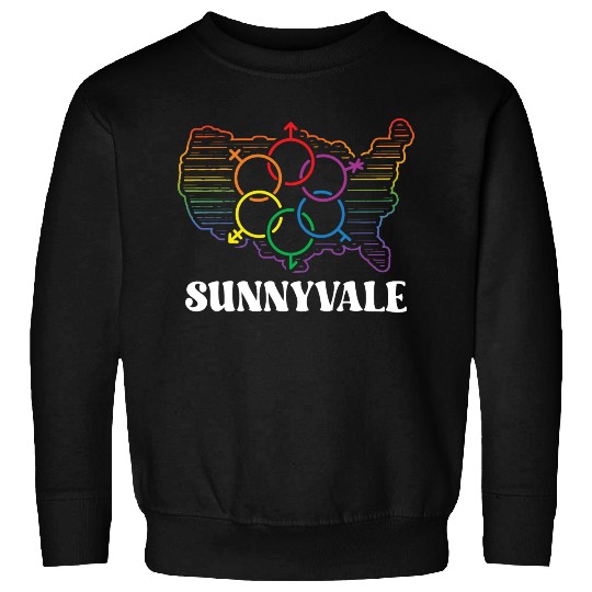 Sunnyvale Pride Month Pride Flag LGBT Community LG Sweatshirts