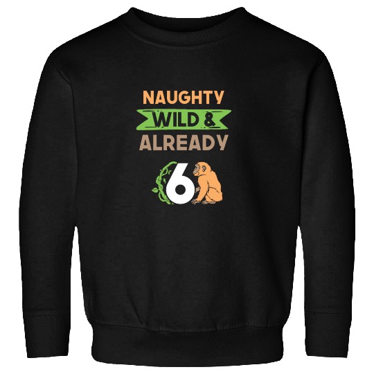 Gift 6 years birthday girl boy Ape Monkey Sweatshirts