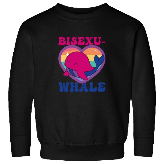 Bisexu-Whale Kawaii Whale Bisexual Pride Flag Sweatshirts