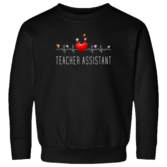 Teacher Assistant Heartbeat Kindergarten Sweatshirts