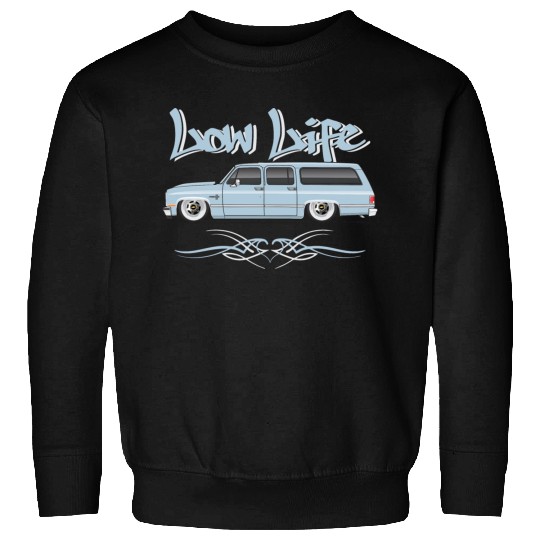 low life Light Blue Sweatshirts