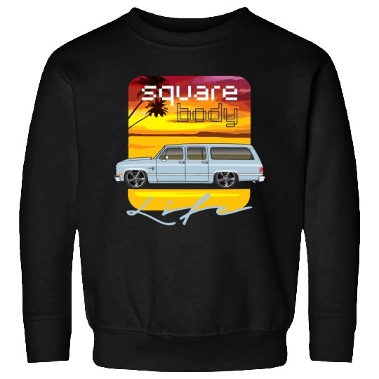 square Light Blue Sweatshirts