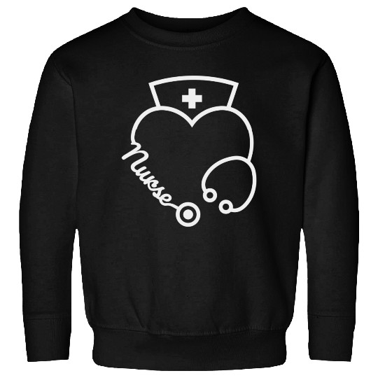 girls women nurses valentines day hearts stethosco Sweatshirts