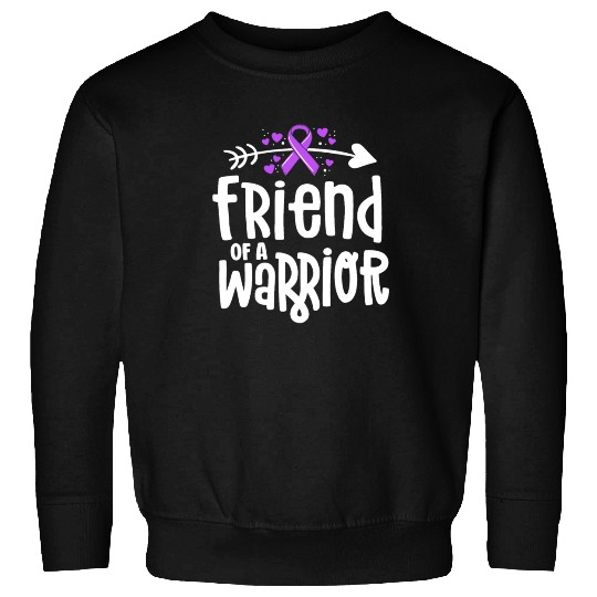 Friend Of A Warrior Purple Awareness Ribbon Sweatshirts
