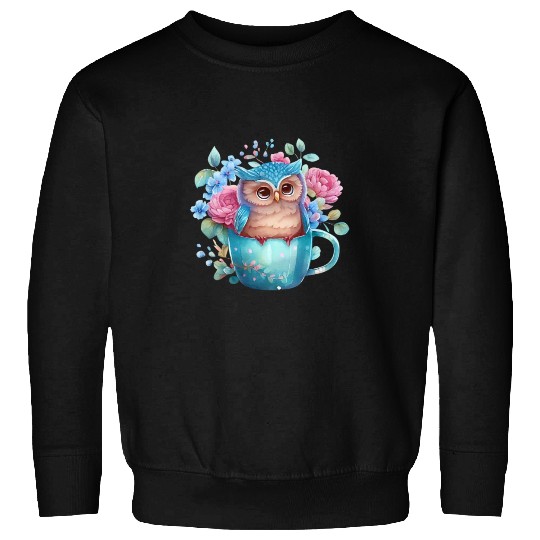 Owl Animal Cute Wild Bird Zoo Forest Nature Child Sweatshirts