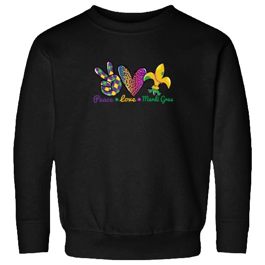 Love Peace Mardi Gras Outfit New Orleans Sweatshirts