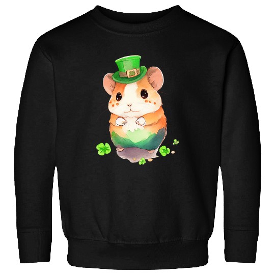 St Patrick's Day Irish Cute Hamster Saint Patrick Sweatshirts