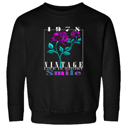 1978 Born Vintage Rose Gift Sweatshirts