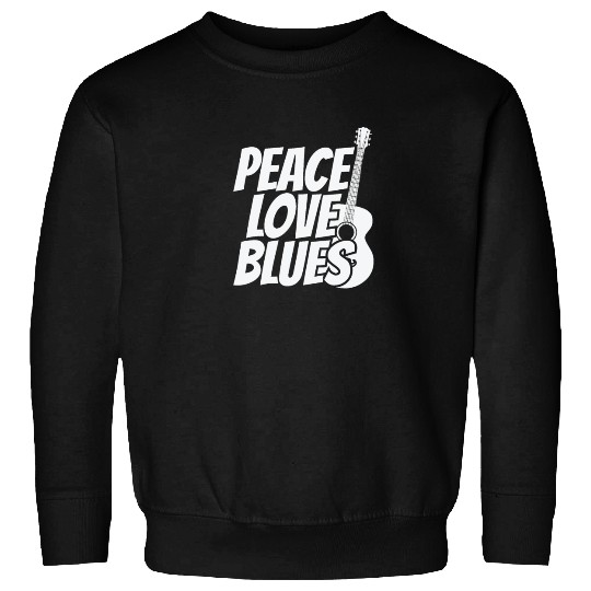 Peace Love Blues Music Trumpet Sweatshirts