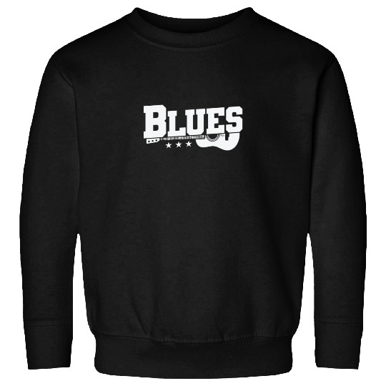 Blues with Guitar Music Trumpet Sweatshirts