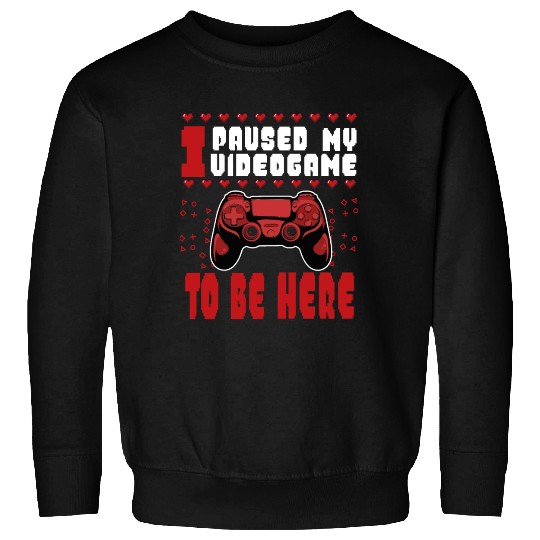 I Paused My Game To Be Here Mens Kids Boys Sweatshirts