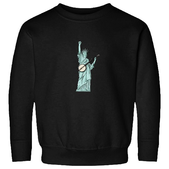 Statue Of Liberty Banjo Musician Design for Sweatshirts