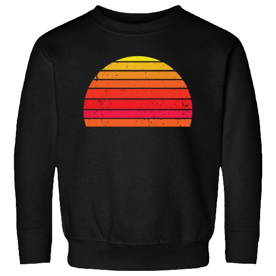 Vintage Distressed Retro Sunset - Red | Orange Sweatshirts