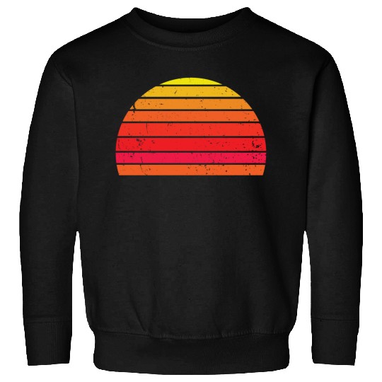 Vintage Distressed Retro Sunset - Red | Orange Sweatshirts