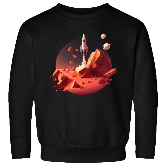 Vintage Space Science Mars Fiction Geek Solar Sweatshirts