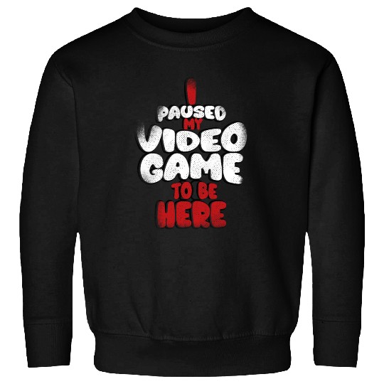 I Paused My Game To Be Here Mens Kids Boys Sweatshirts