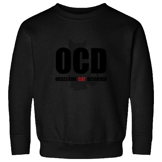 OCD Cat Black Sweatshirts