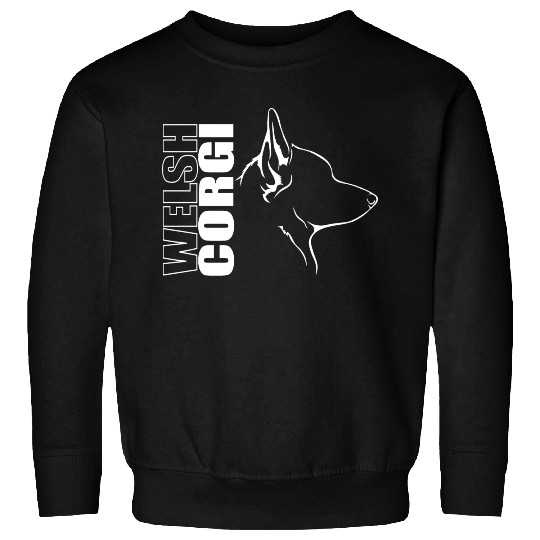 Funny Welsh Corgi Profile dog mom Sweatshirts