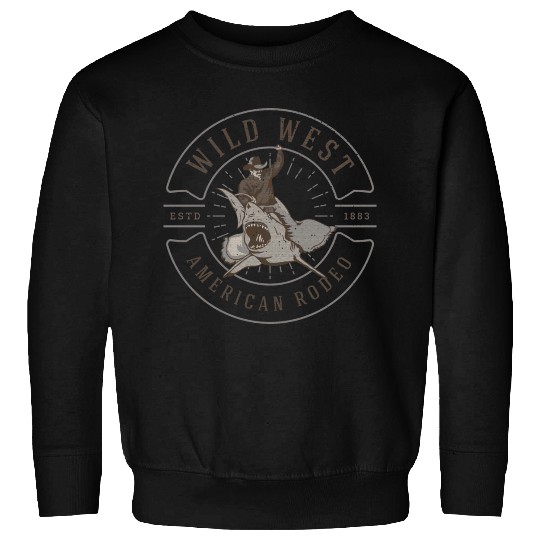 Cowboy Rides a Shark Sweatshirts