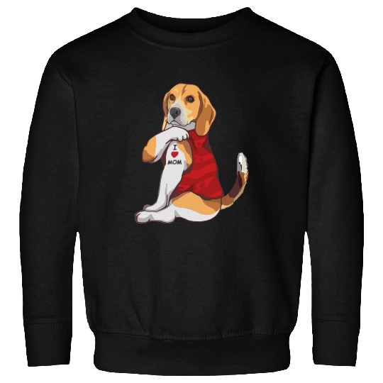 I Love Mom | Dogs Tattoo Sweatshirts