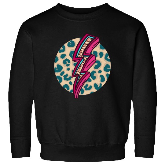 Cheetah Print Lightning Bolt Sweatshirts