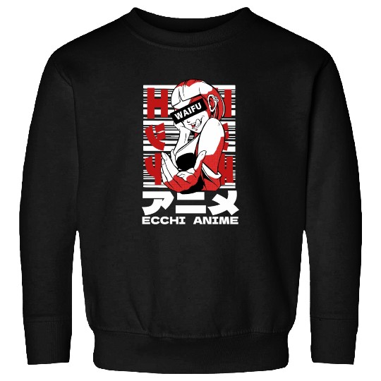 Japanese Ecchi Anime Aesthetic Waifu Manga Girl Sweatshirts