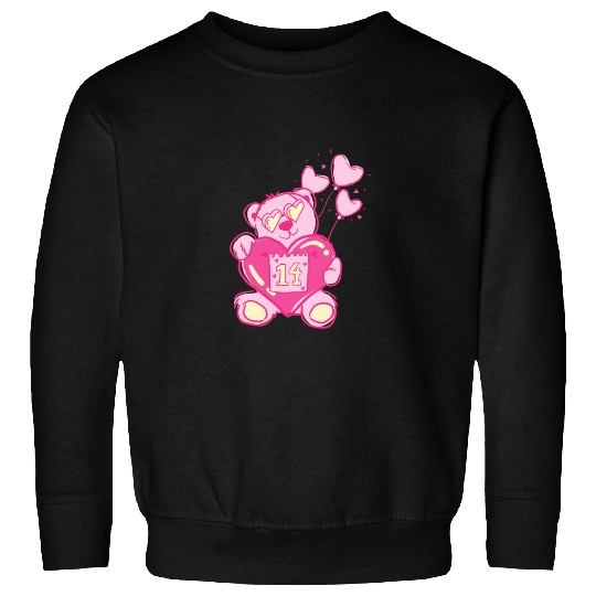 Teddy bear valentine with balloons Sweatshirts