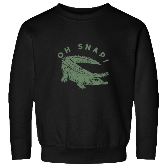 Oh Snap Green Alligator Distressed Gator Sweatshirts