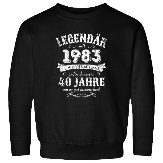 40th Birthday Vintage 1983 Sweatshirts