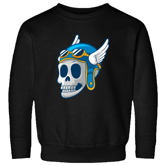 Skull with winged Helmet Sweatshirts