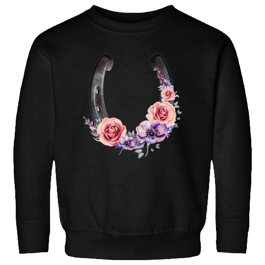 Lucky Floral Horseshoe Sweatshirts