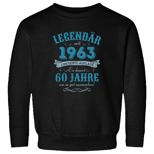 60th Birthday Vintage 1963 Sweatshirts