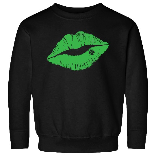 Lips Shamrock Sweatshirts, St Patricks Day Presents