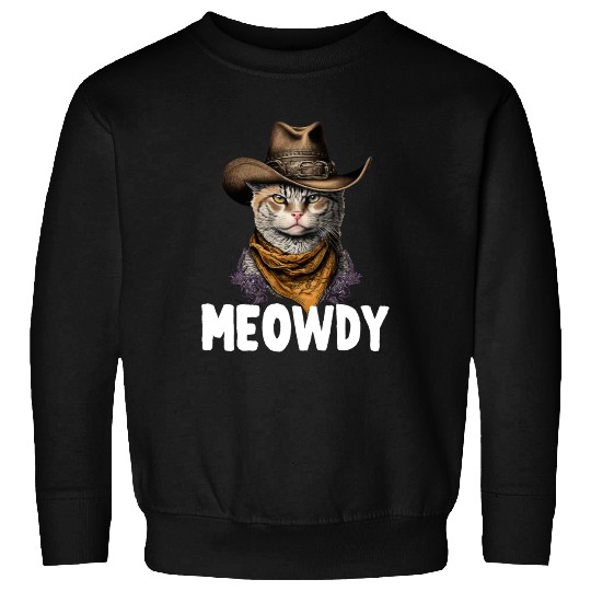 Meowdy Cat Meme Country Meow Howdy Funny Sweatshirts
