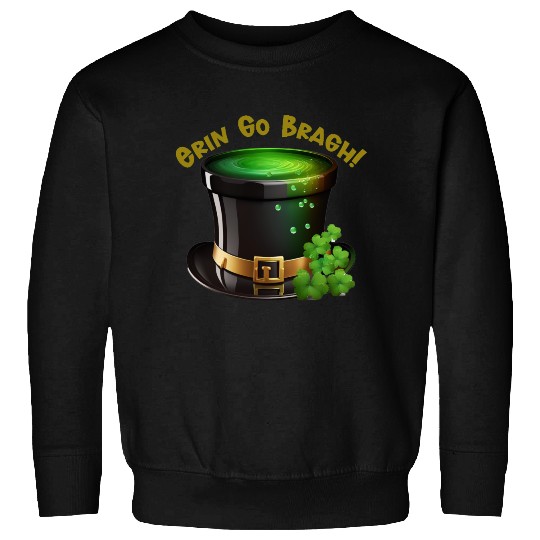 Get Lucky with this 'Erin go Bragh' Top Hat Design Sweatshirts