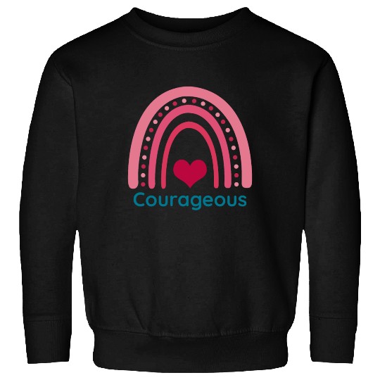Courageous Viva Magenta Boho Rainbow Sweatshirts