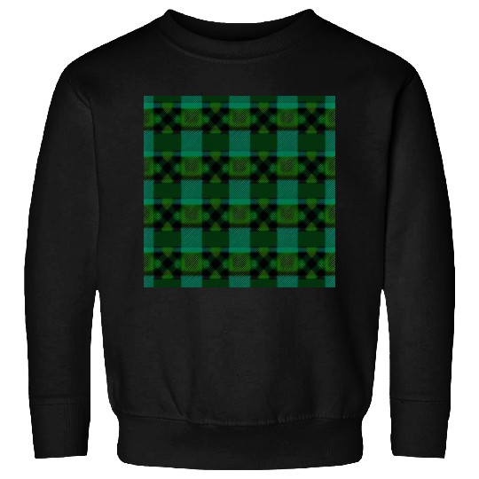 Green and Yellow Tartan A Modern Take Sweatshirts
