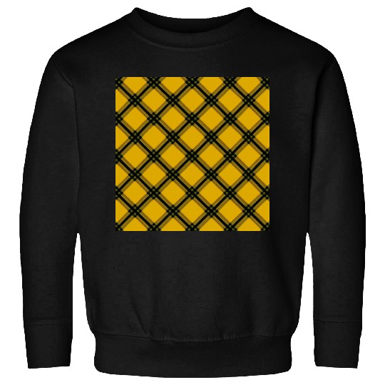 Tartan Touch A Yellow and Black Pattern Sweatshirts