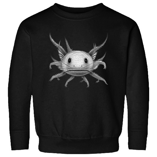 axolotl staring at you - original color Sweatshirts