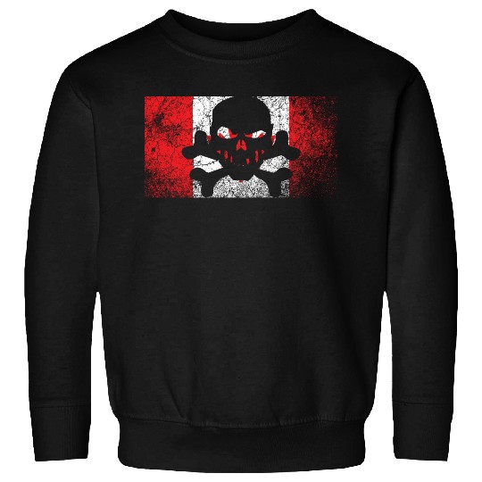 Vintage Canada Skull Flag Sweatshirts