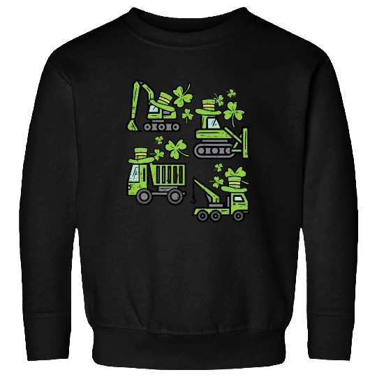 Kids Irish Construction Truck Crane Toddler Boys Sweatshirts
