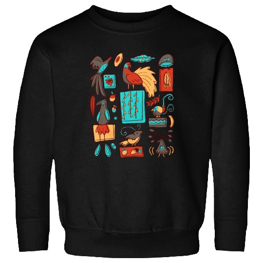 Retro 1950s Birds Of Paradise Pattern Sweatshirts
