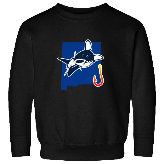 Catfishing Season New Mexico State Flag Fish Rod Sweatshirts